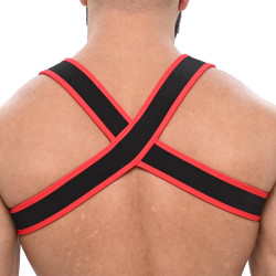 Sparta's Harness Harnais Néoprène Zeus Noir-Rouge